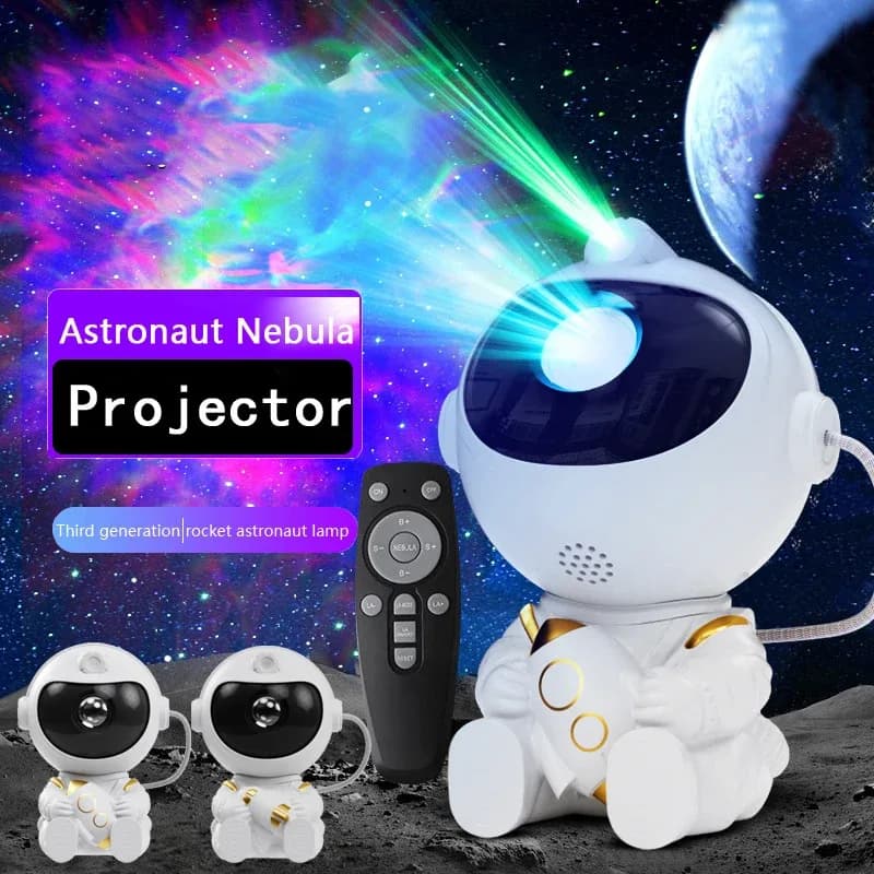 Galaxy Star Astronaut LED Night Light – Ceiling Projector, Multiple Modes