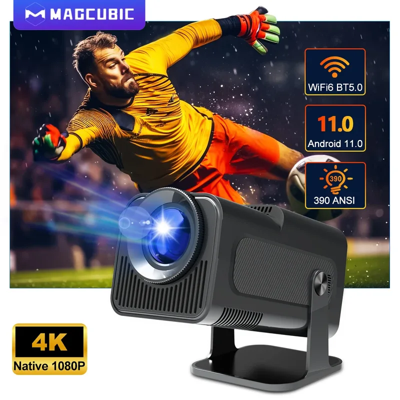 Magcubic 4K WiFi 6 Projector – Dual WiFi, BT 5.0, 260 ANSI