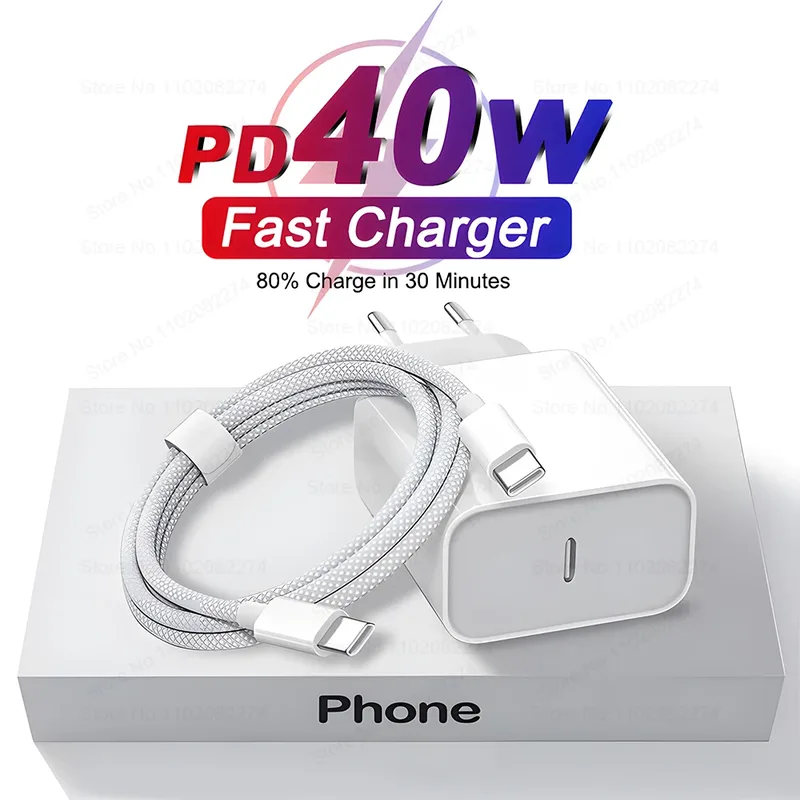 PD 20W Fast Charger with USB-C Cable – For iPhone & Android