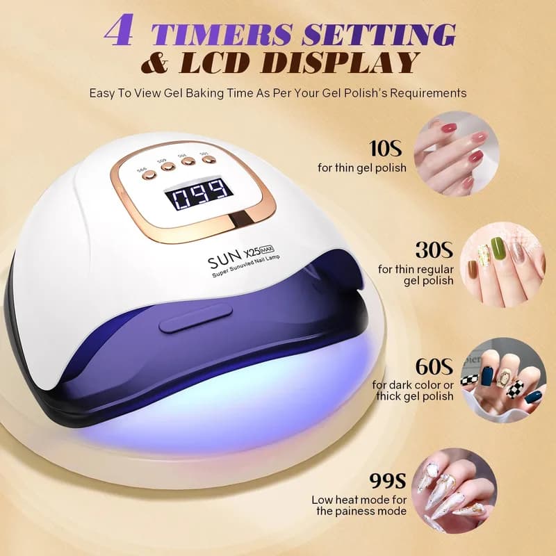 UV LED Nail Lamp – 81 LEDs, Quick Curing, Professional Grade
